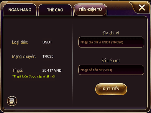 Hướng Dẫn Cách Nạp Rút Tiền Sunwin An Toàn, Nhanh Chóng 6 Rút tiền từ sunwin bằng ví điện tử usdt.